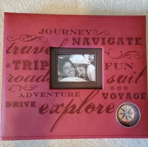 8.5 x 8.5 Travel Scrapbook w/ compass